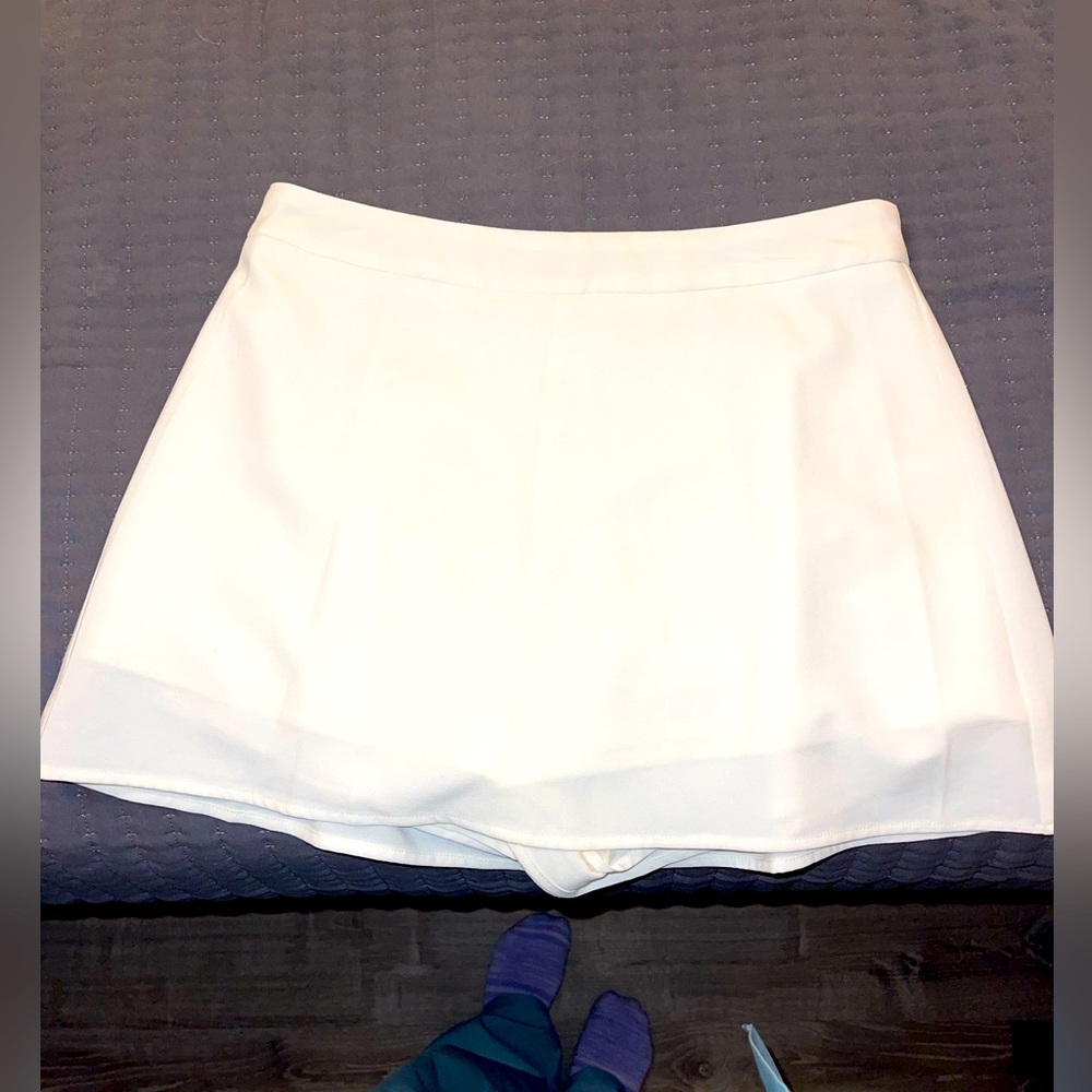 White skort, looks like skirt from the front
